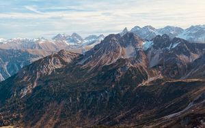 Preview wallpaper mountains, clouds, landscape, nature, alps, austria