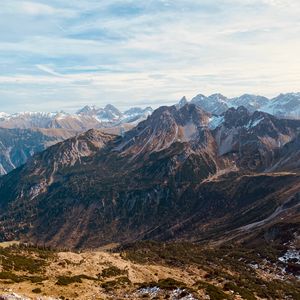 Preview wallpaper mountains, clouds, landscape, nature, alps, austria