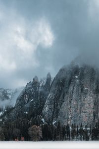 Preview wallpaper mountains, clouds, landscape, trees
