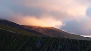 Preview wallpaper mountains, clouds, light, relief, nature