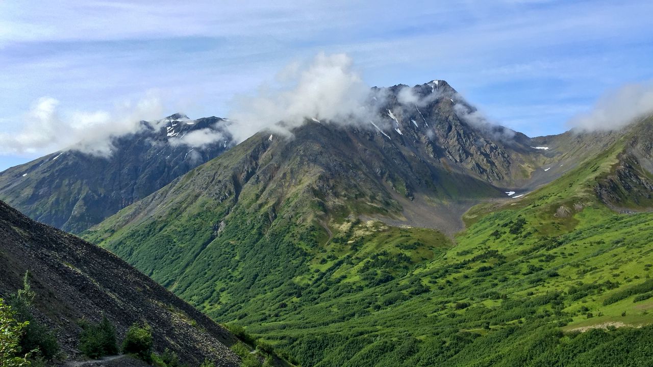 Wallpaper mountains, clouds, nature, landscape