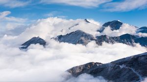 Preview wallpaper mountains, clouds, nature