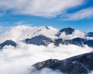 Preview wallpaper mountains, clouds, nature
