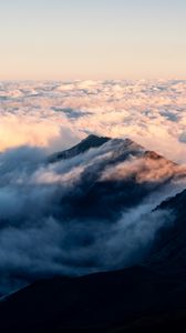 Preview wallpaper mountains, clouds, peak, sky, nature