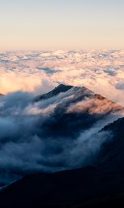 Preview wallpaper mountains, clouds, peak, sky, nature