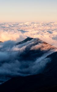 Preview wallpaper mountains, clouds, peak, sky, nature