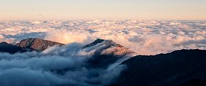 Preview wallpaper mountains, clouds, peak, sky, nature