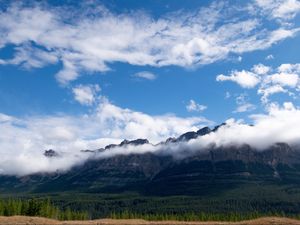 Preview wallpaper mountains, clouds, peaks