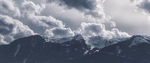 Preview wallpaper mountains, clouds, peaks