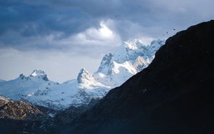 Preview wallpaper mountains, clouds, peaks, spain