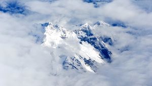 Preview wallpaper mountains, clouds, sky, tops