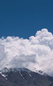 Preview wallpaper mountains, clouds, sky, top