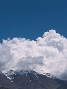 Preview wallpaper mountains, clouds, sky, top