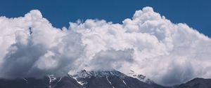 Preview wallpaper mountains, clouds, sky, top