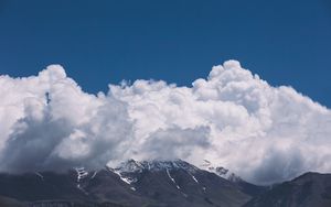 Preview wallpaper mountains, clouds, sky, top