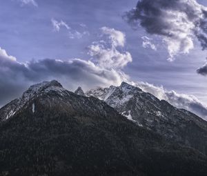 Preview wallpaper mountains, clouds, sky, top