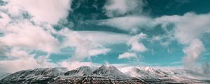 Preview wallpaper mountains, clouds, sky, iceland