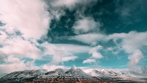 Preview wallpaper mountains, clouds, sky, iceland