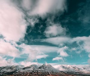 Preview wallpaper mountains, clouds, sky, iceland