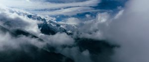 Preview wallpaper mountains, clouds, snow