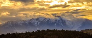 Preview wallpaper mountains, clouds, sunlight, nature, landscape