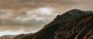 Preview wallpaper mountains, clouds, sunset, nature, landscape
