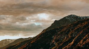 Preview wallpaper mountains, clouds, sunset, nature, landscape