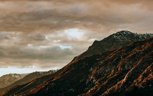 Preview wallpaper mountains, clouds, sunset, nature, landscape