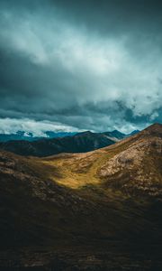 Preview wallpaper mountains, clouds, valley, anchorage, united states