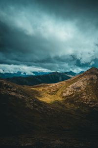 Preview wallpaper mountains, clouds, valley, anchorage, united states