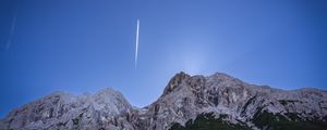 Preview wallpaper mountains, comet, sky, landscape, nature