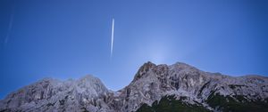 Preview wallpaper mountains, comet, sky, landscape, nature