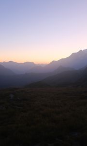 Preview wallpaper mountains, dawn, landscape, nature