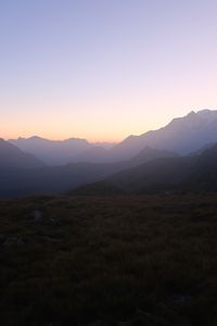 Preview wallpaper mountains, dawn, landscape, nature