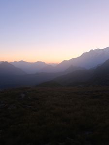 Preview wallpaper mountains, dawn, landscape, nature