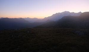 Preview wallpaper mountains, dawn, landscape, nature