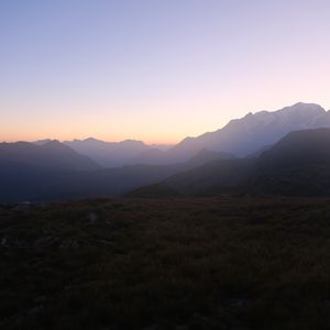 Preview wallpaper mountains, dawn, landscape, nature