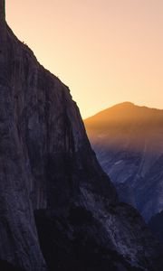 Preview wallpaper mountains, dawn, sunlight, rays