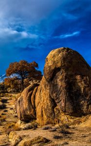 Preview wallpaper mountains, desert, rocks, sky, hdr