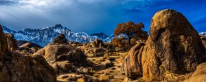 Preview wallpaper mountains, desert, rocks, sky, hdr