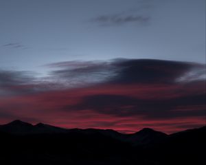 Preview wallpaper mountains, evening, sky