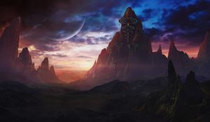 Preview wallpaper mountains, fantasy, landscape, art