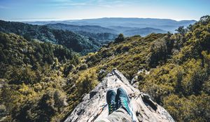 Preview wallpaper mountains, feet, height