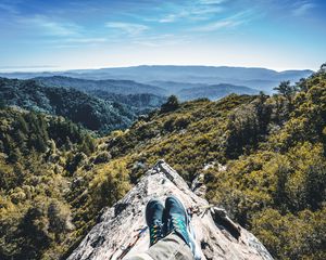 Preview wallpaper mountains, feet, height