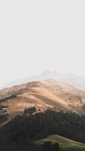 Preview wallpaper mountains, fog, aerial view, nature, landscape