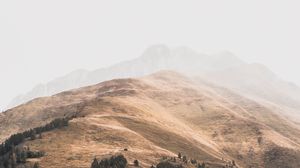 Preview wallpaper mountains, fog, aerial view, nature, landscape