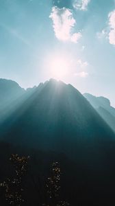 Preview wallpaper mountains, fog, clouds