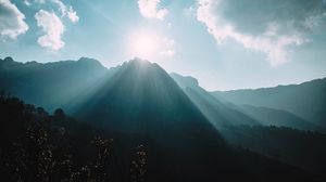 Preview wallpaper mountains, fog, clouds