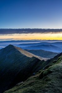 Preview wallpaper mountains, fog, clouds, height, landscape