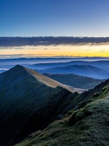 Preview wallpaper mountains, fog, clouds, height, landscape